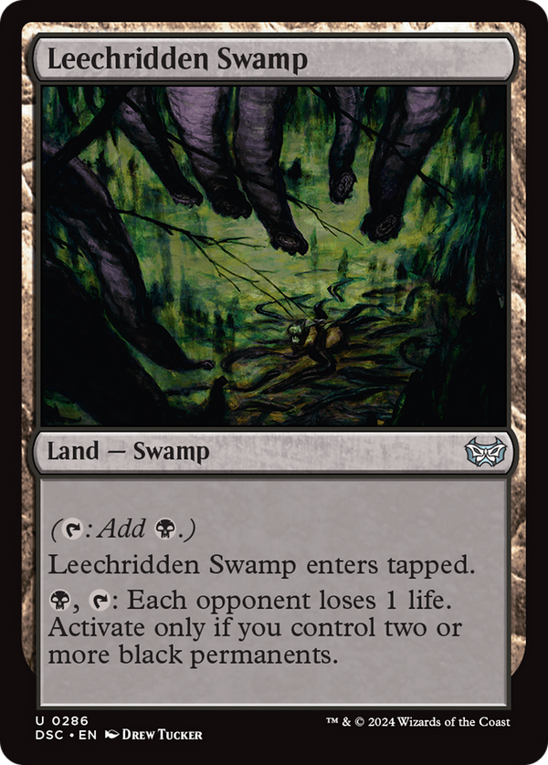 Leechridden Swamp (286) [Duskmourn: House of Horror Commander] - Deck Out Gaming