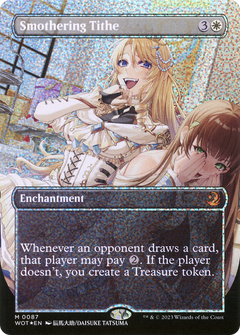 Smothering Tithe (Anime Borderless) (Confetti Foil) (87) [Wilds of Eldraine: Enchanting Tales] foil - Deck Out Gaming