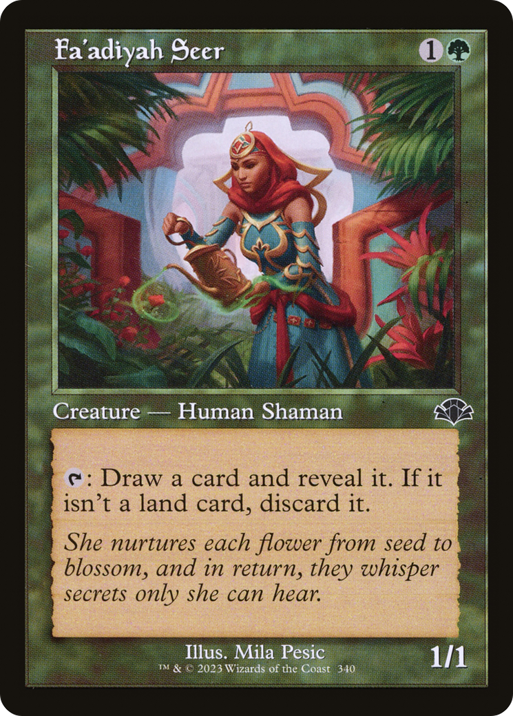 Fa'adiyah Seer (Retro Frame) (340) [Dominaria Remastered] foil - Deck Out Gaming