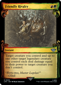 Friendly Rivalry (Showcase Scrolls) (655) [The Lord of the Rings: Tales of Middle-earth] foil - Deck Out Gaming