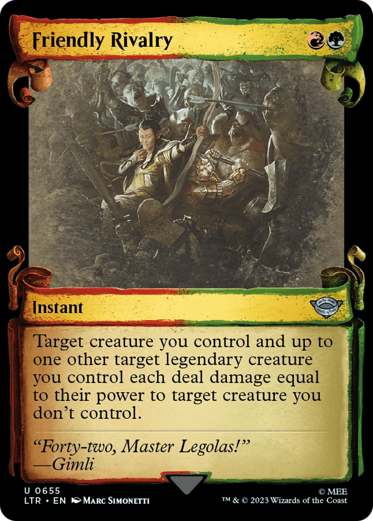 Friendly Rivalry (Showcase Scrolls) (655) [The Lord of the Rings: Tales of Middle-earth] - Deck Out Gaming