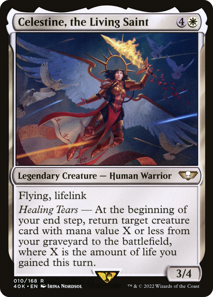 Celestine, the Living Saint (10) [Universes Beyond: Warhammer 40,000] - Deck Out Gaming