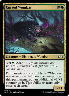 Cursed Wombat (181) [Modern Horizons 3] foil - Deck Out Gaming