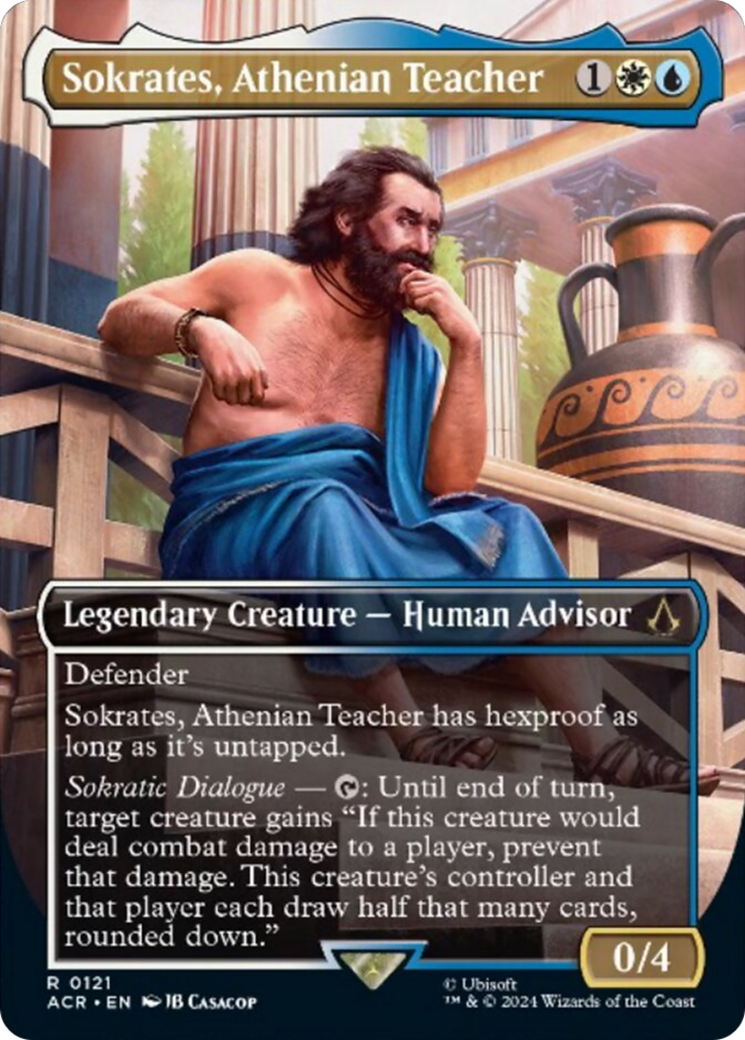 Sokrates, Athenian Teacher (Borderless) (121) [Assassin's Creed] - Deck Out Gaming