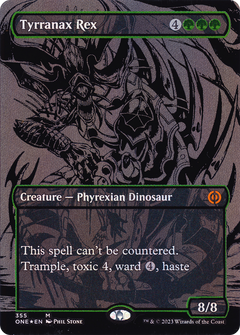 Tyrranax Rex (Oil Slick Raised Foil) (355) [Phyrexia: All Will Be One] foil - Deck Out Gaming