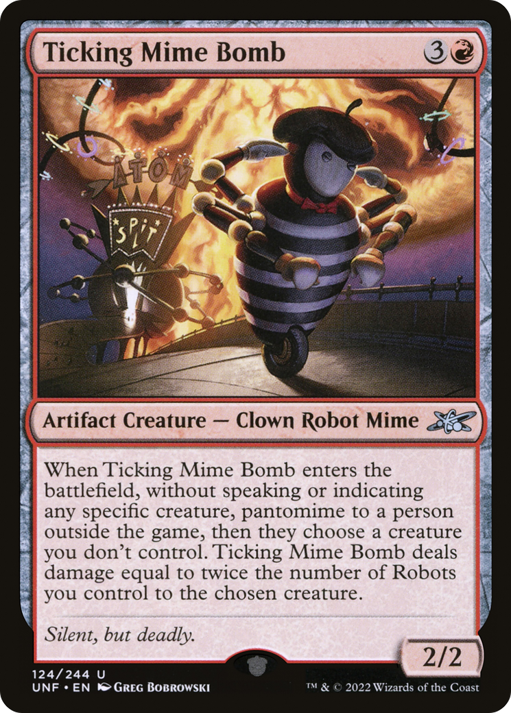 Ticking Mime Bomb (124) [Unfinity] foil - Deck Out Gaming