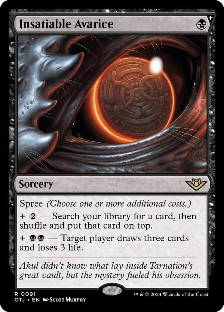 Insatiable Avarice (91) [Outlaws of Thunder Junction] foil - Deck Out Gaming