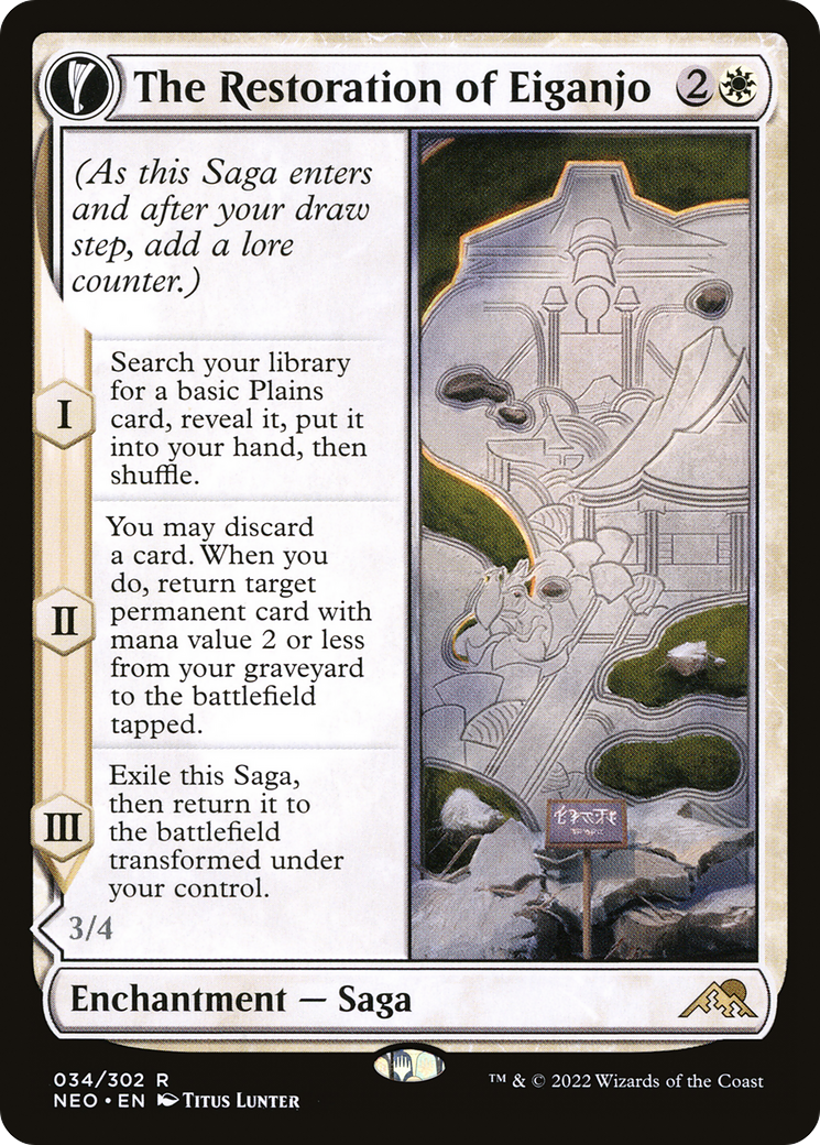 The Restoration of Eiganjo (34) [Kamigawa: Neon Dynasty] foil - Deck Out Gaming