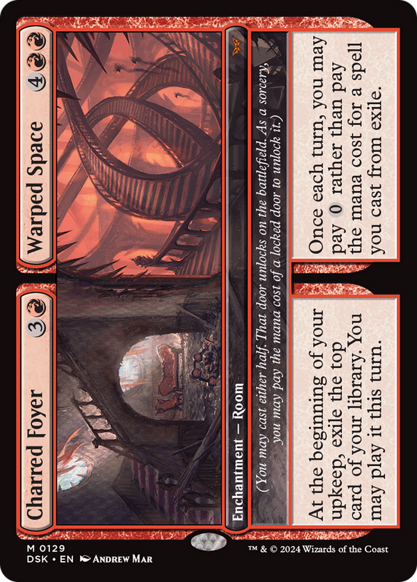Charred Foyer // Warped Space (129) [Duskmourn: House of Horror] - Deck Out Gaming
