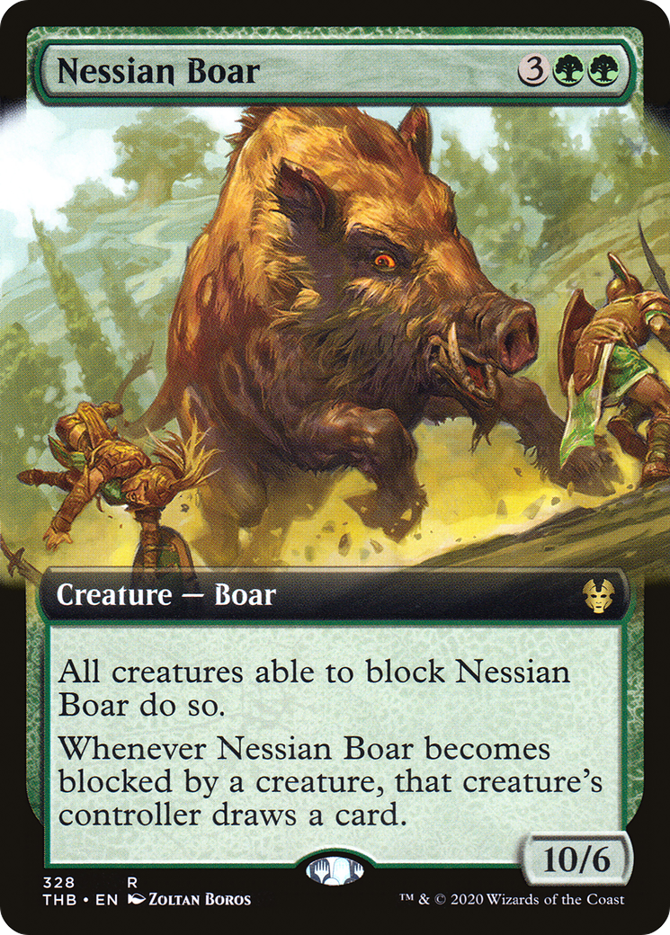 Nessian Boar (Extended Art) (328) [Theros Beyond Death] - Deck Out Gaming