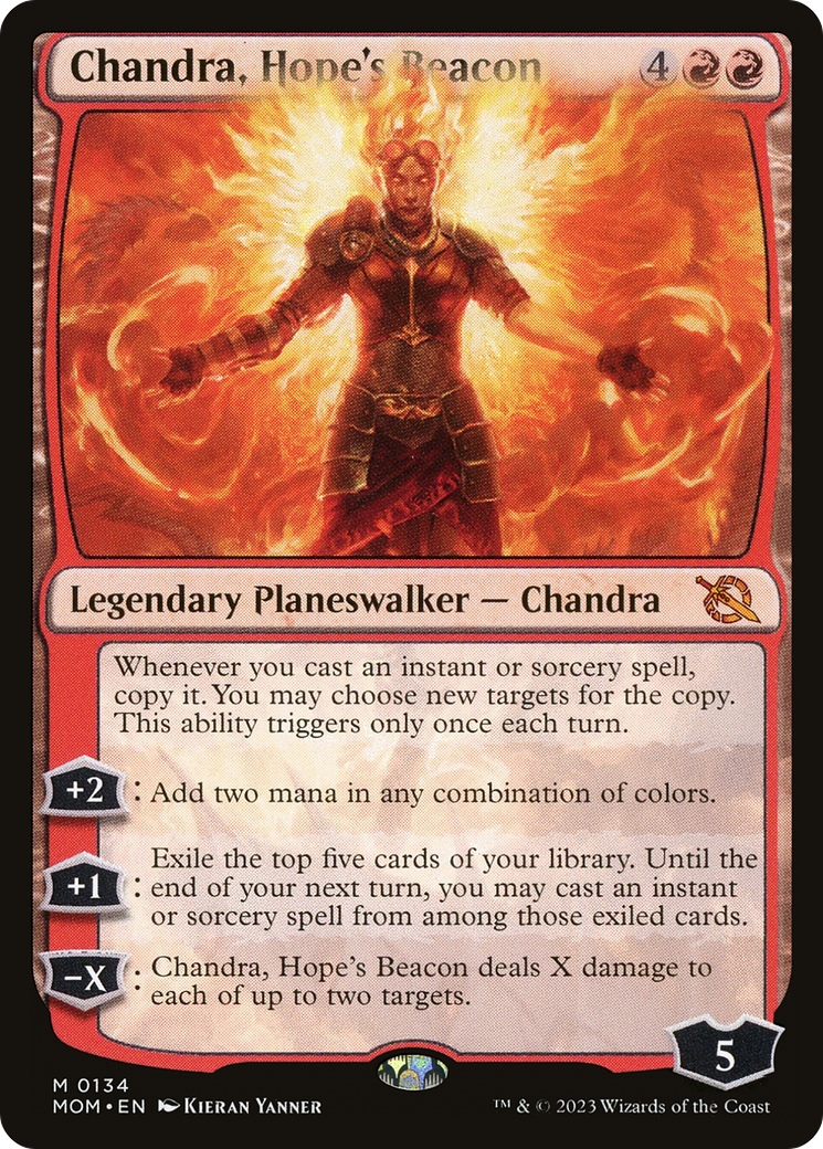 Chandra, Hope's Beacon (134) [March of the Machine] foil - Deck Out Gaming