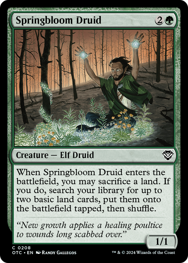 Springbloom Druid (208) [Outlaws of Thunder Junction Commander] - Deck Out Gaming
