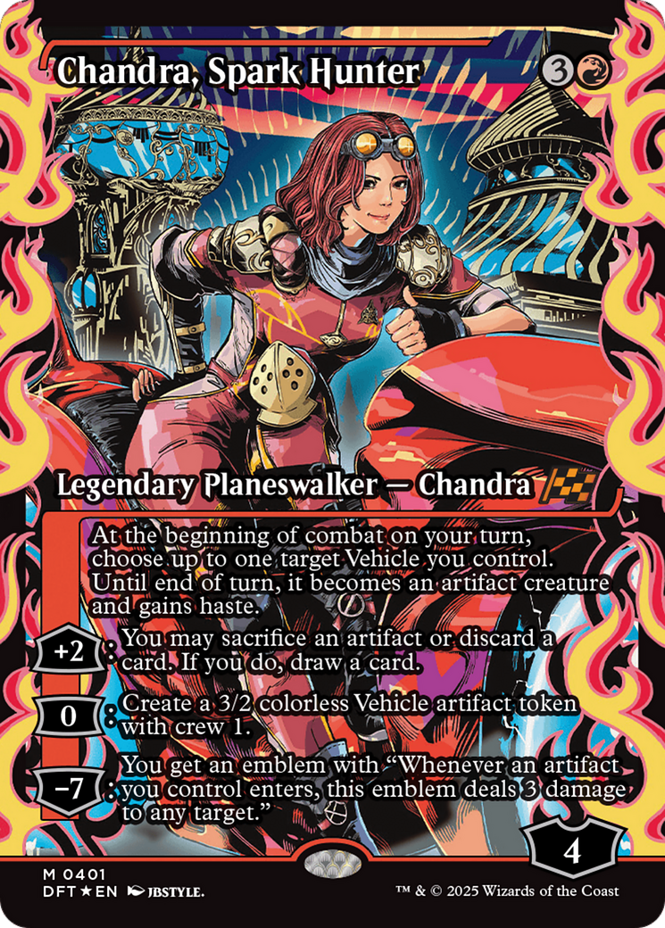 Chandra, Spark Hunter (Showcase) (401) [Aetherdrift] foil - Deck Out Gaming