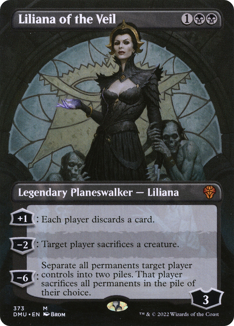 Liliana of the Veil (Borderless) (373) [Dominaria United] foil - Deck Out Gaming