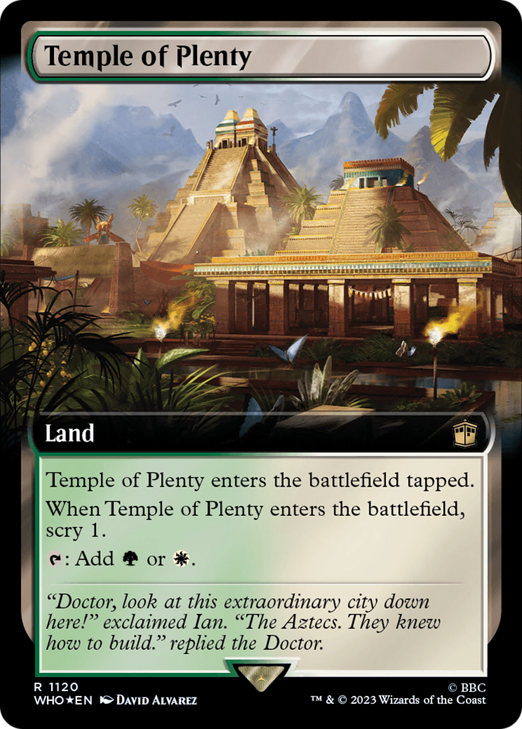 Temple of Plenty (Extended Art) (Surge Foil) (1120) [Doctor Who] foil - Deck Out Gaming