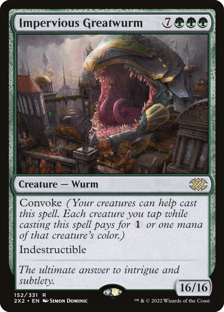 Impervious Greatwurm (152) [Double Masters 2022] foil - Deck Out Gaming