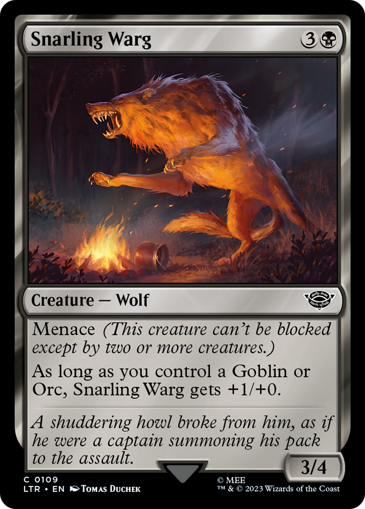 Snarling Warg (109) [The Lord of the Rings: Tales of Middle-earth] - Deck Out Gaming
