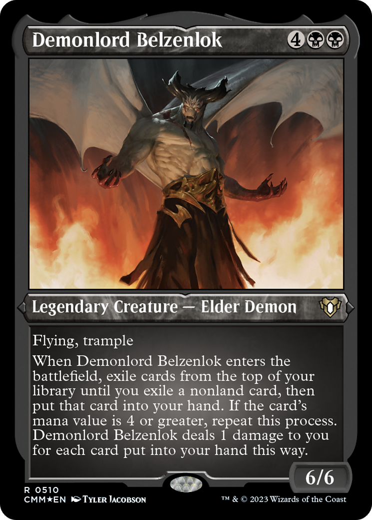 Demonlord Belzenlok (510) [Commander Masters] etched - Deck Out Gaming