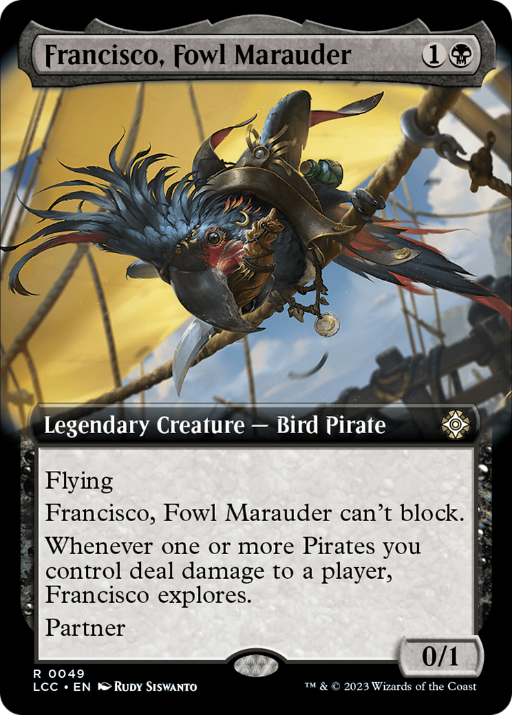 Francisco, Fowl Marauder (Extended Art) (49) [The Lost Caverns of Ixalan Commander] - Deck Out Gaming