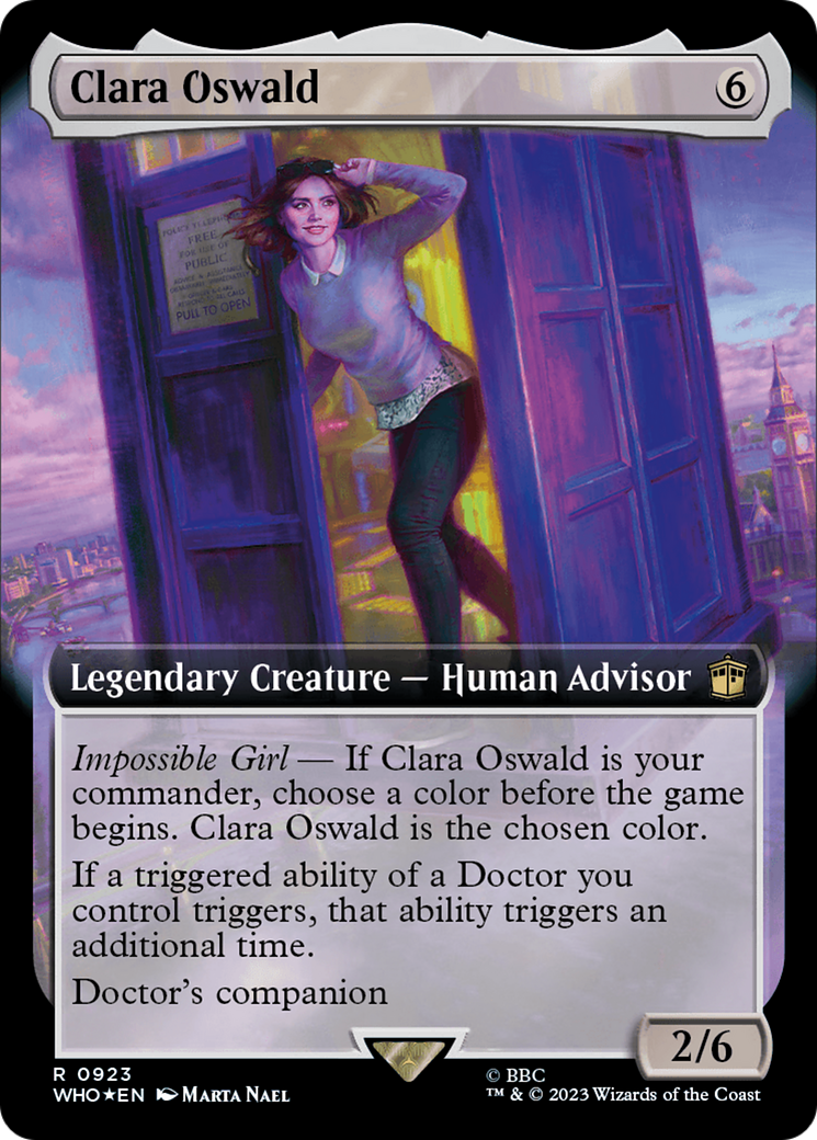 Clara Oswald (Extended Art) (Surge Foil) (923) [Doctor Who] foil - Deck Out Gaming