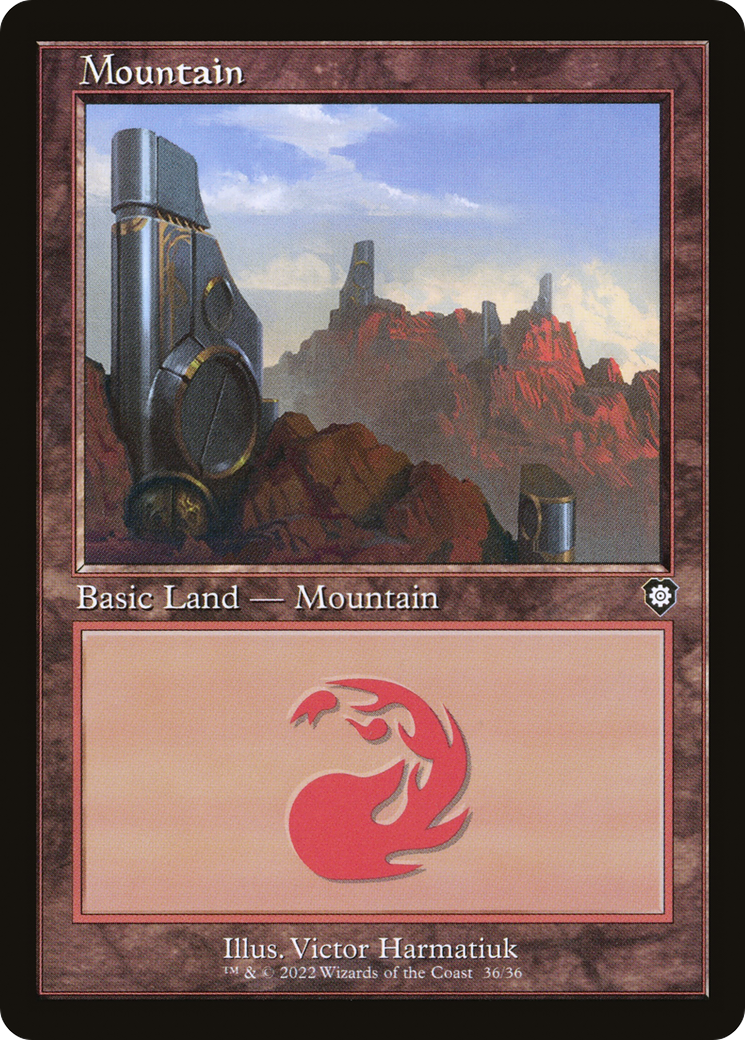 Mountain (36) (Retro Frame) (36) [Commander: The Brothers' War] - Deck Out Gaming