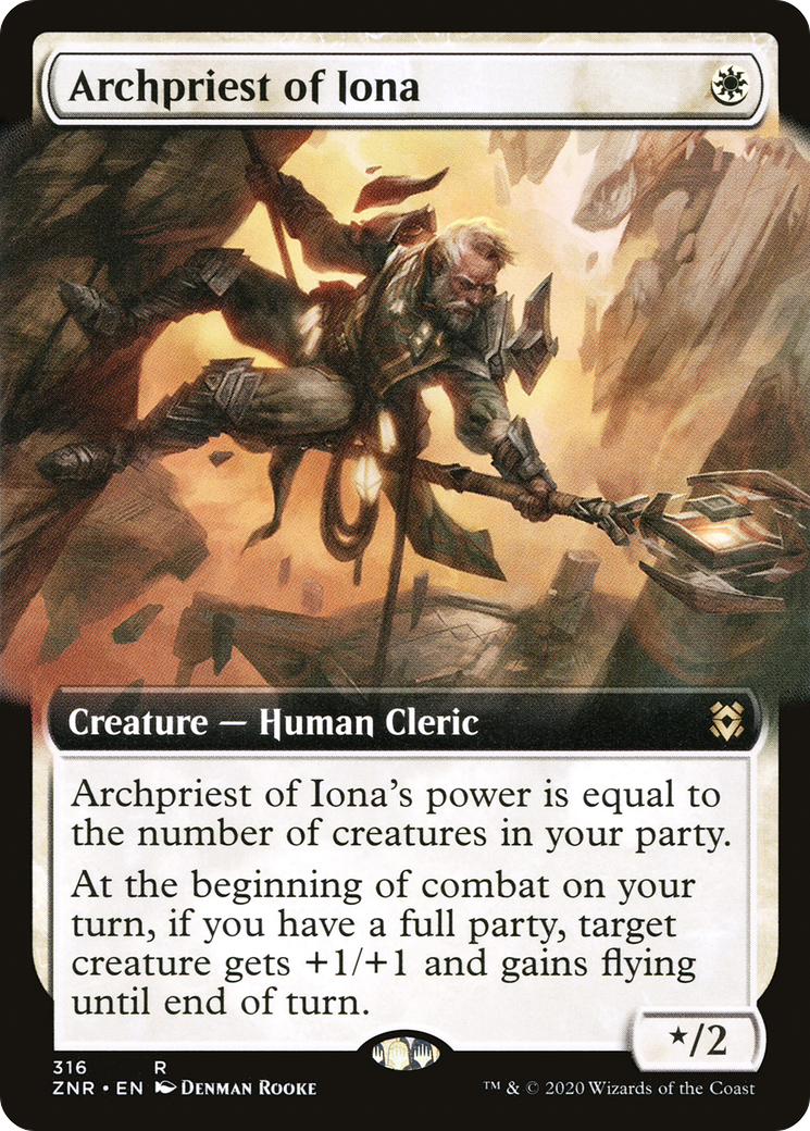 Archpriest of Iona (Extended Art) (316) [Zendikar Rising] foil - Deck Out Gaming