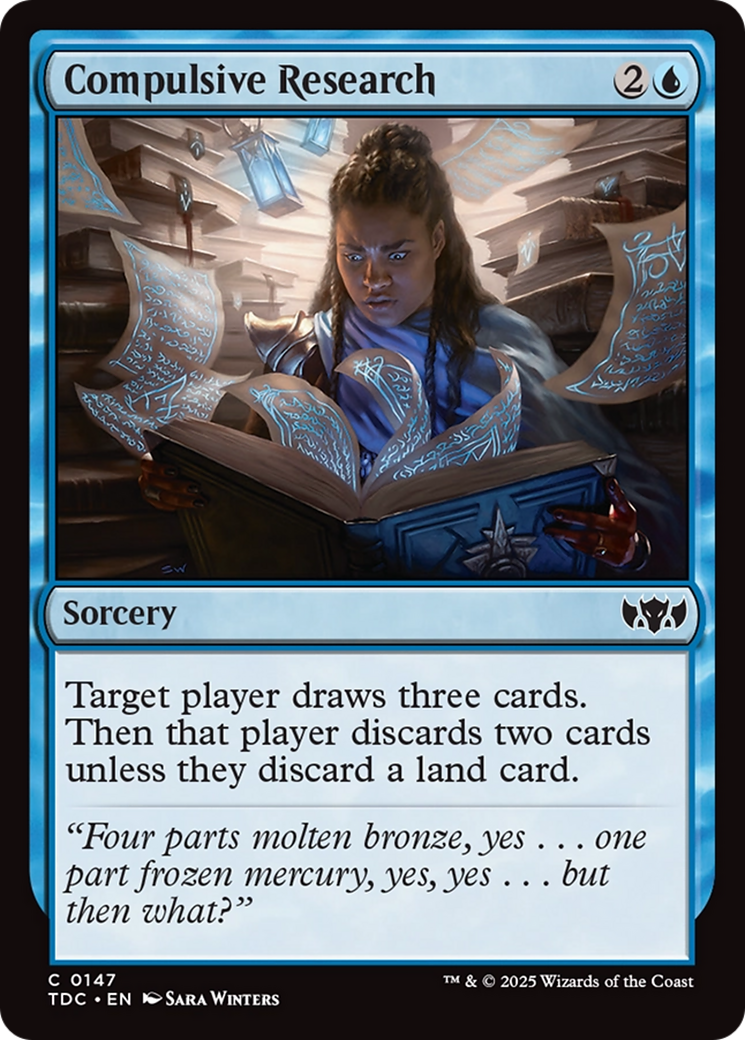 Compulsive Research (147) [Commander: Tarkir: Dragonstorm] - Deck Out Gaming