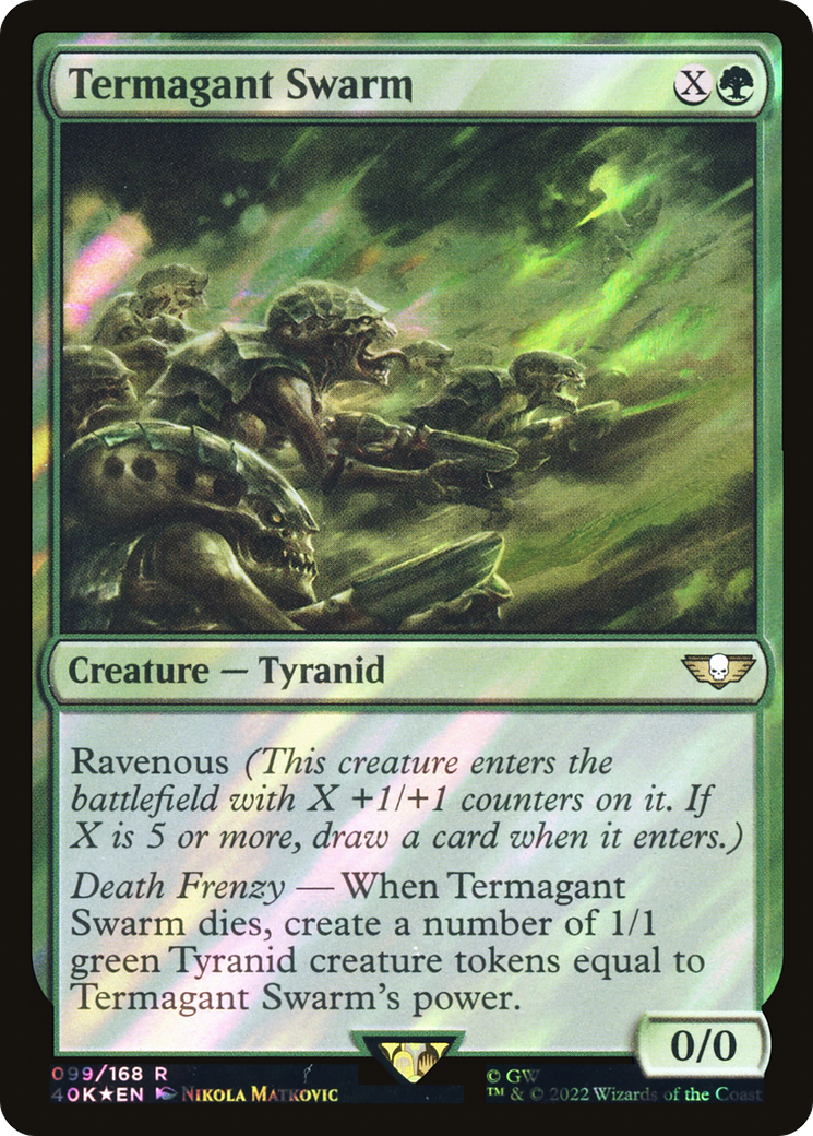 Termagant Swarm (Surge Foil) (99) [Warhammer 40,000 Commander] foil - Deck Out Gaming