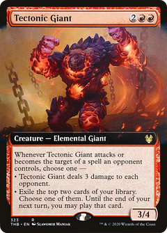 Tectonic Giant (Extended Art) (323) [Theros Beyond Death] foil - Deck Out Gaming