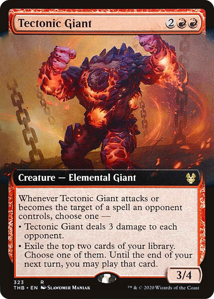 Tectonic Giant (Extended Art) (323) [Theros Beyond Death] foil - Deck Out Gaming