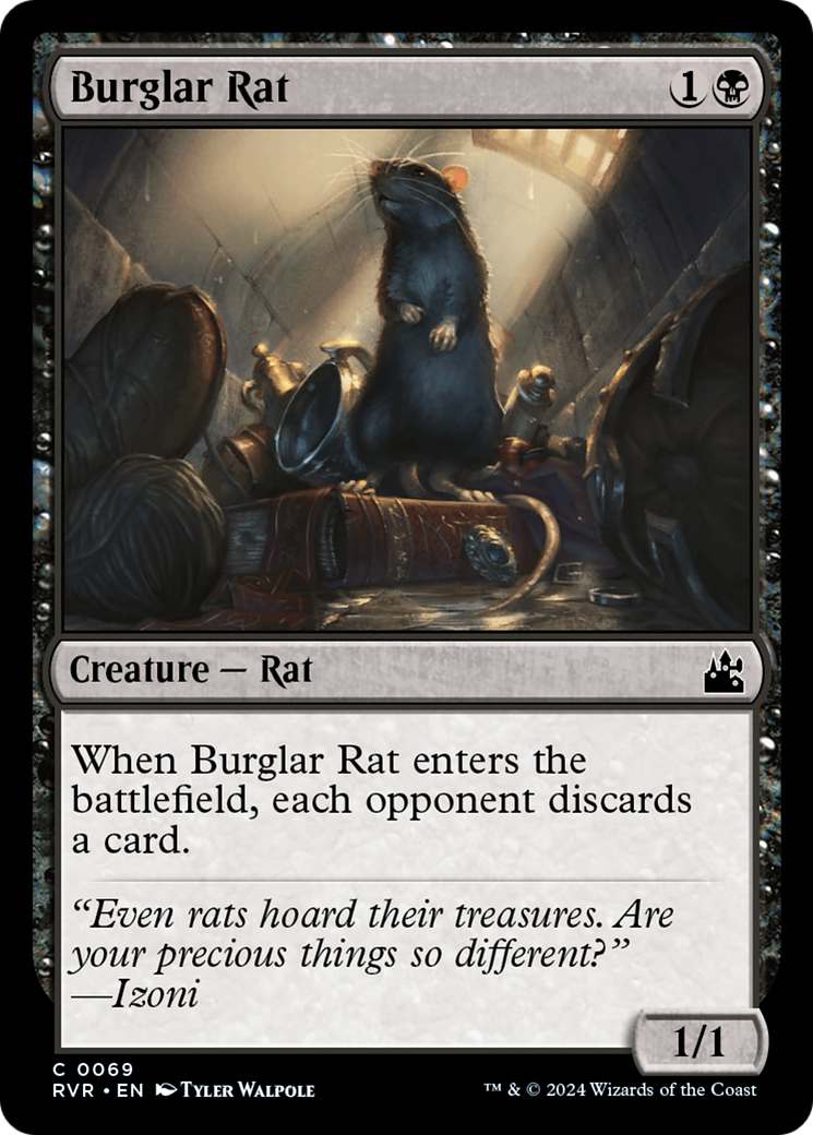Burglar Rat (69) [Ravnica Remastered] - Deck Out Gaming