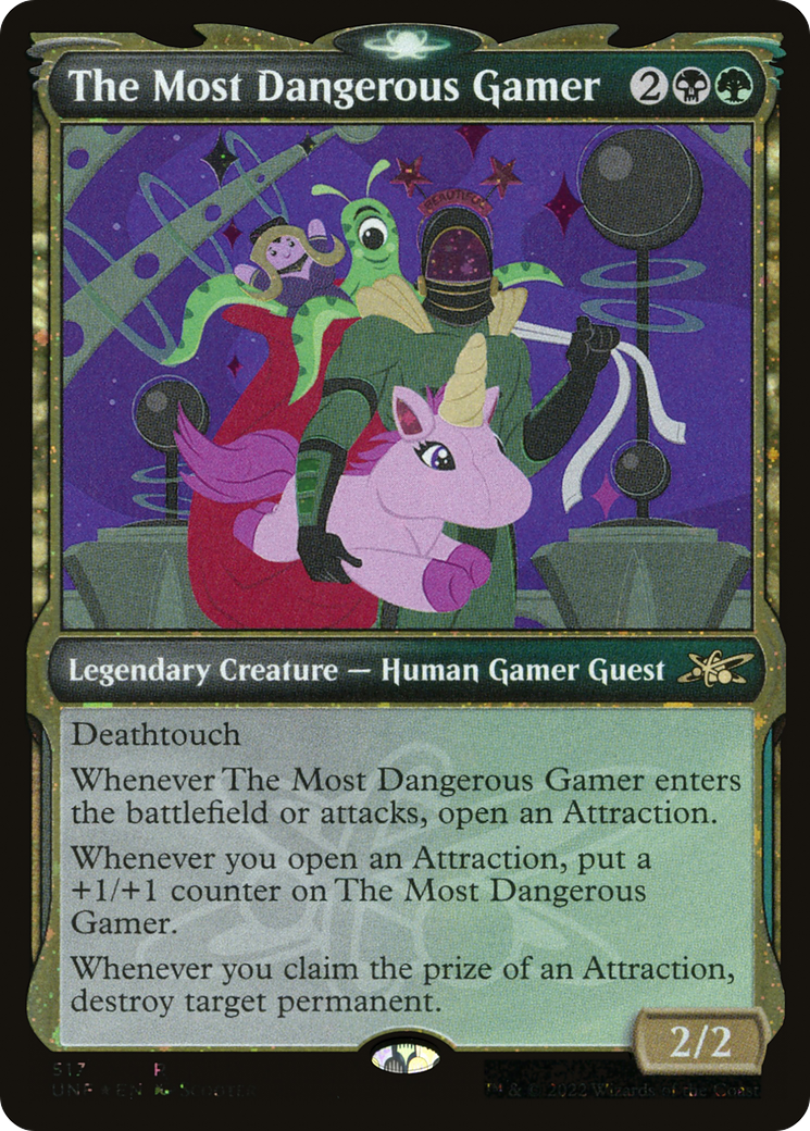 The Most Dangerous Gamer (Showcase) (Galaxy Foil) (517) [Unfinity] foil - Deck Out Gaming