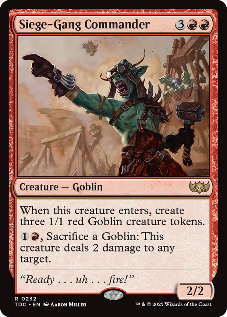 Siege-Gang Commander (232) [Commander: Tarkir: Dragonstorm] - Deck Out Gaming