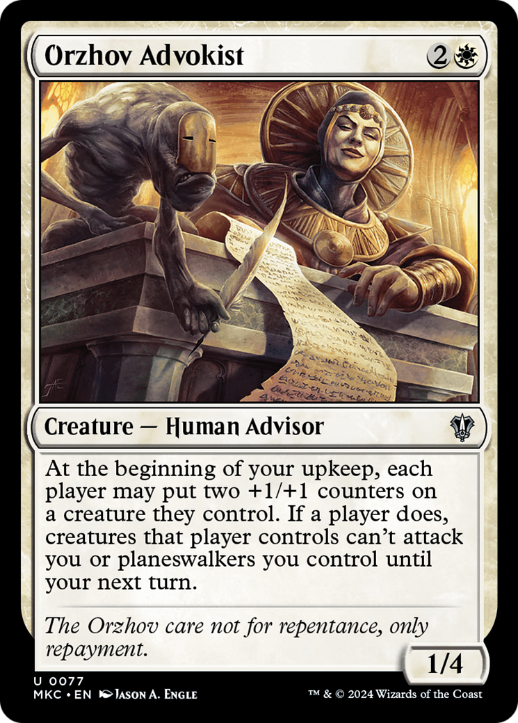 Orzhov Advokist (77) [Murders at Karlov Manor Commander] - Deck Out Gaming