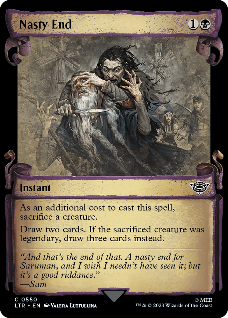Nasty End (Showcase Scrolls) (550) [The Lord of the Rings: Tales of Middle-earth] foil - Deck Out Gaming