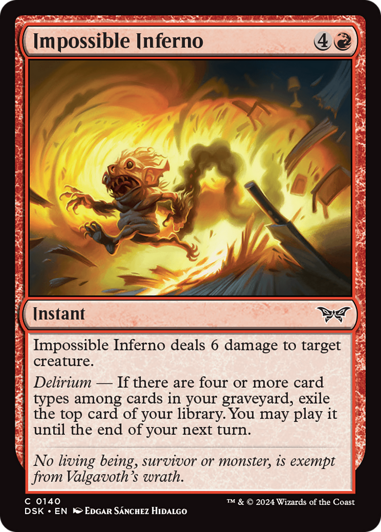 Impossible Inferno (140) [Duskmourn: House of Horror] foil - Deck Out Gaming