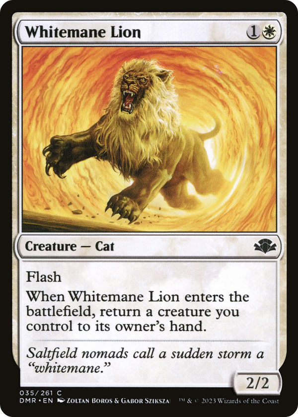 Whitemane Lion (35) [Dominaria Remastered] - Deck Out Gaming