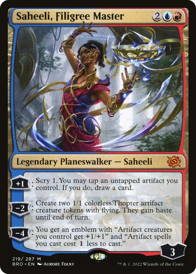 Saheeli, Filigree Master (219) [The Brothers' War] - Deck Out Gaming