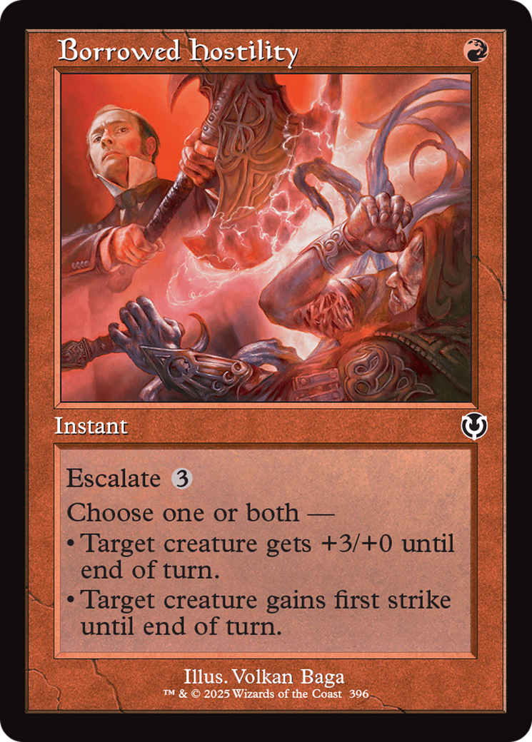 Borrowed Hostility (Retro Frame) (396) [Innistrad Remastered] foil - Deck Out Gaming