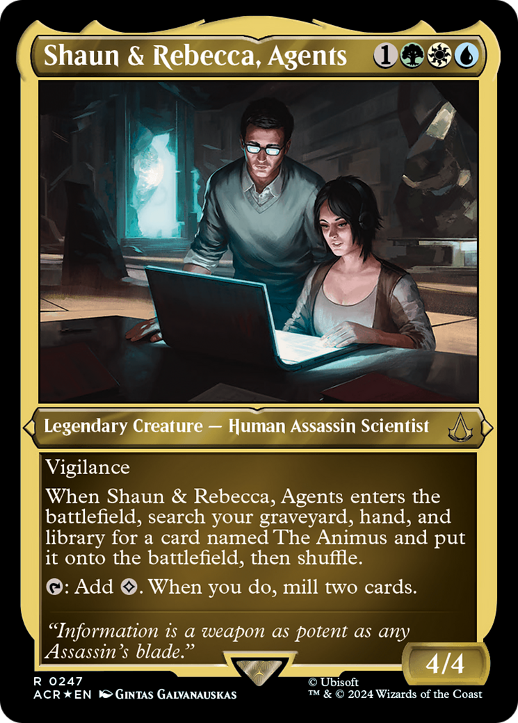 Shaun & Rebecca, Agents (247) [Assassin's Creed] etched - Deck Out Gaming