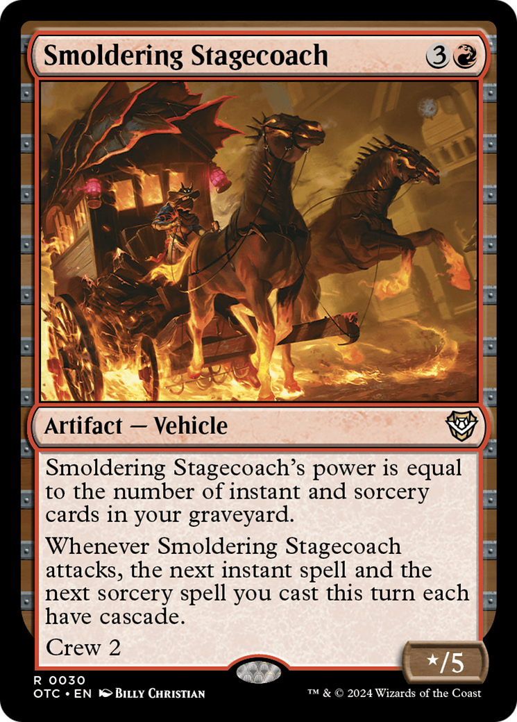 Smoldering Stagecoach (30) [Outlaws of Thunder Junction Commander] - Deck Out Gaming