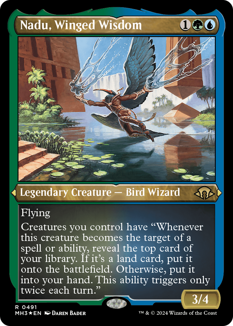 Nadu, Winged Wisdom (Foil Etched) (491) [Modern Horizons 3] foil - Deck Out Gaming