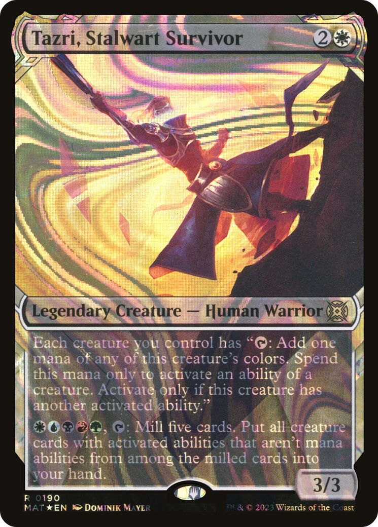 Tazri, Stalwart Survivor (Halo Foil) (190) [March of the Machine: The Aftermath] foil - Deck Out Gaming