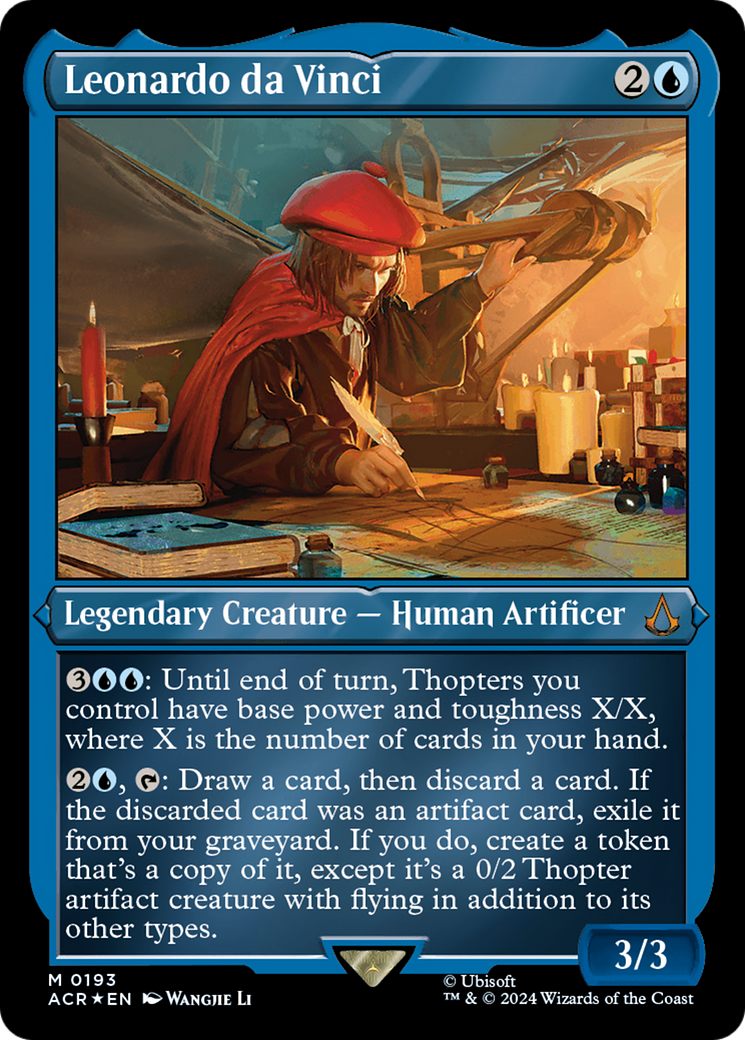 Leonardo da Vinci (193) [Assassin's Creed] etched - Deck Out Gaming