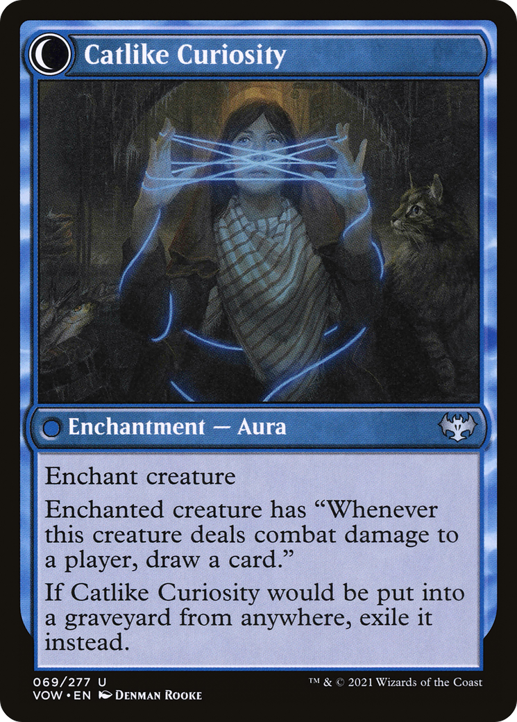 Mischievous Catgeist // Catlike Curiosity (69) [Innistrad: Crimson Vow] foil - Deck Out Gaming