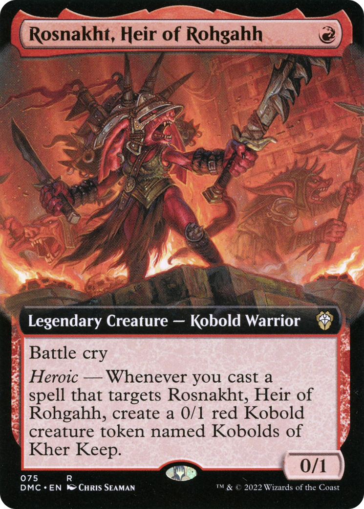 Rosnakht, Heir of Rohgahh (Extended Art) (75) [Dominaria United Commander] - Deck Out Gaming
