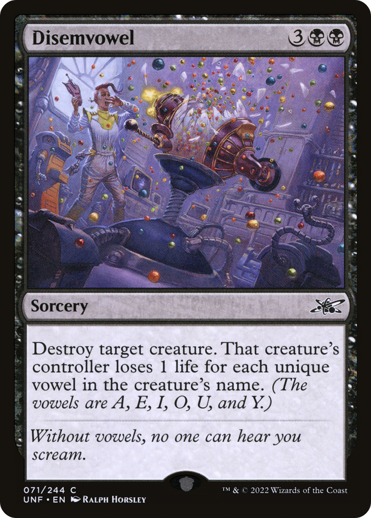 Disemvowel (71) [Unfinity] - Deck Out Gaming