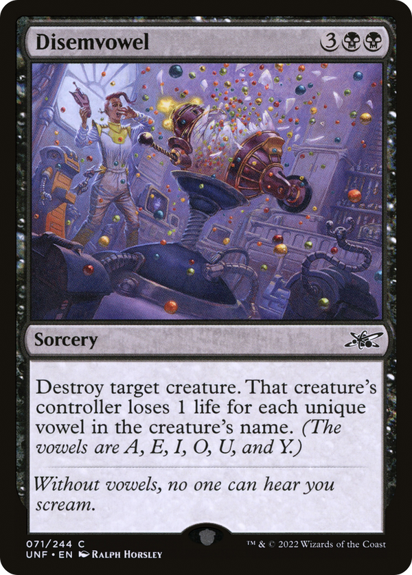 Disemvowel (71) [Unfinity] - Deck Out Gaming