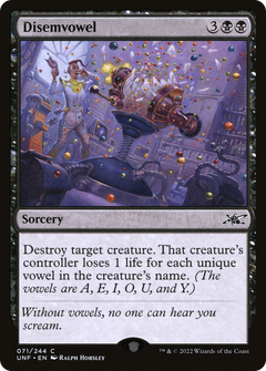 Disemvowel (71) [Unfinity] foil - Deck Out Gaming