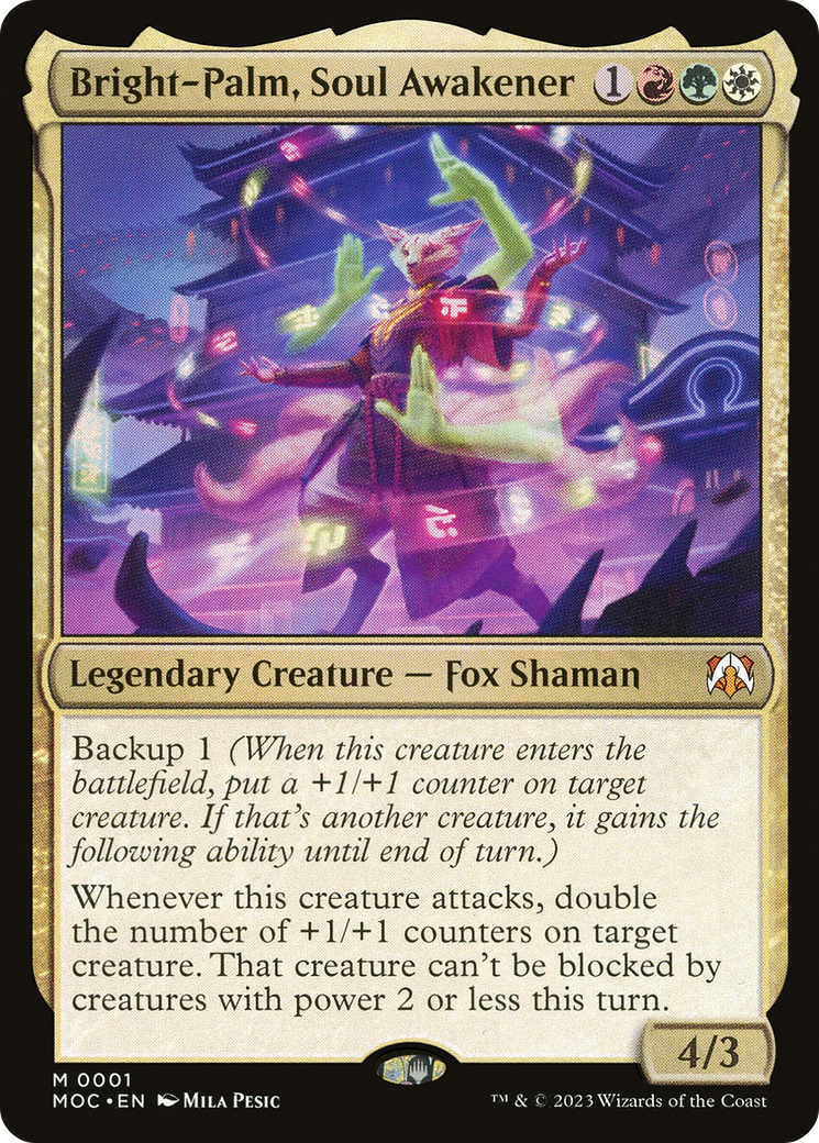 Bright-Palm, Soul Awakener (1) [March of the Machine Commander] foil - Deck Out Gaming